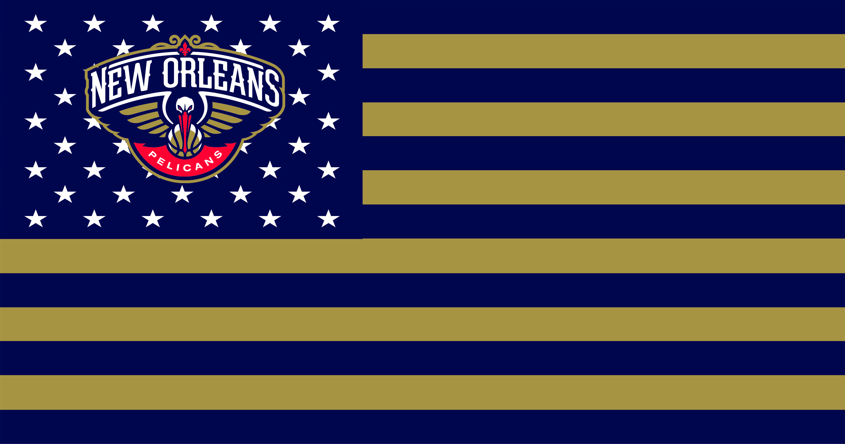 New Orleans Pelicans Flag001 logo vinyl decal